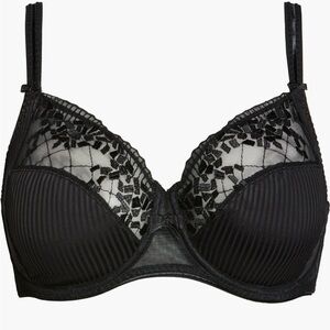 New Chantelle Black Pont Neuf Underwire Bra 40DDD
